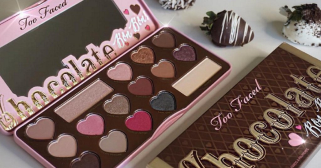 Too Faced Chocolate Bon Bon Palette with chocolate covered strawberries