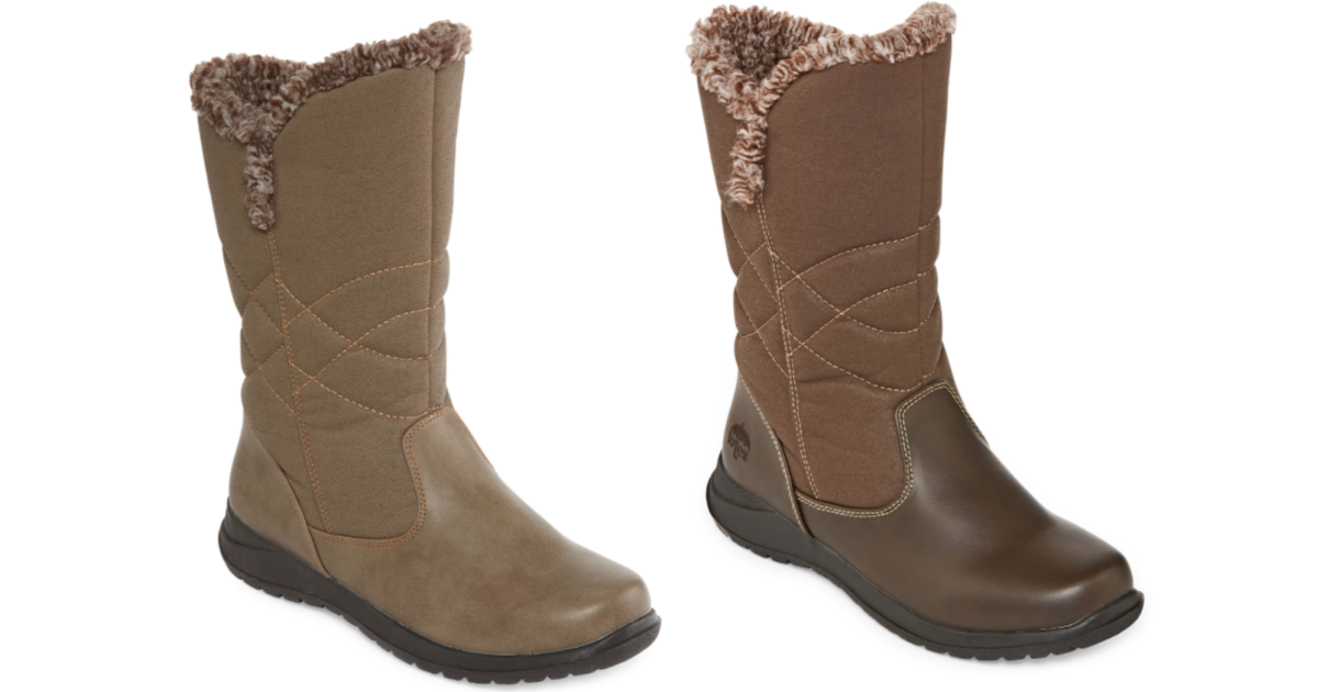 two Totes Womens Belle Winter Zip Boots in different colors