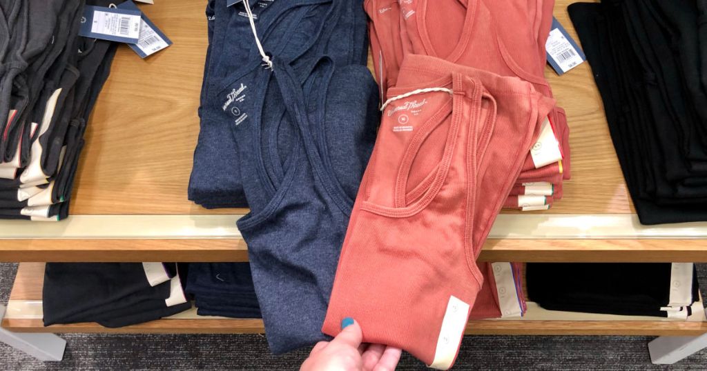 Navy and Coral Universal Thread Tank Tops in Target