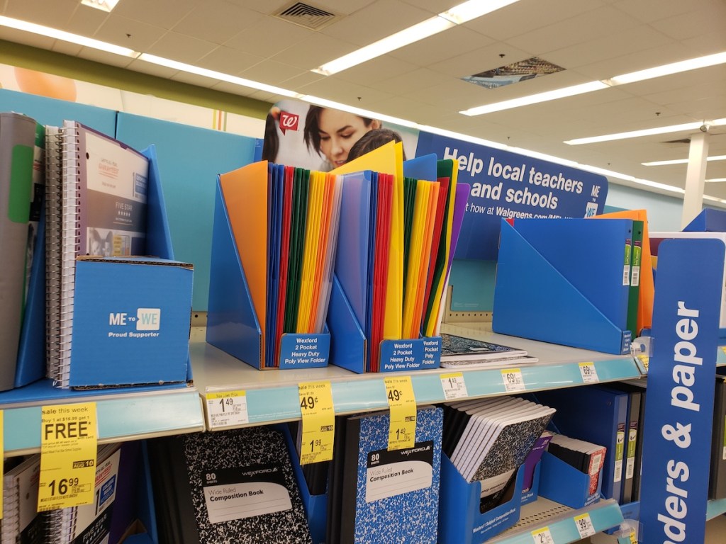 Wexford Folders on shelf at Walgreens