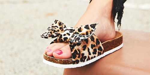 Women’s Big Bow Sandals Only $13.99 at Zulily | Cheetah, Gingham & More