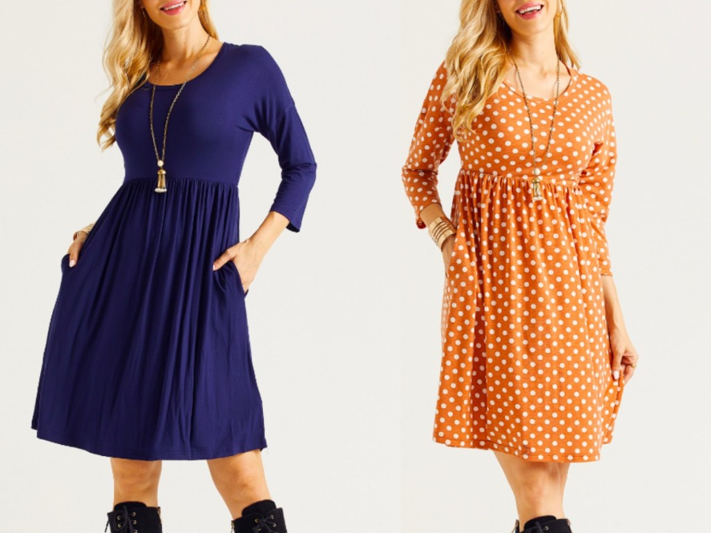 two ladies wearing zulily dresses