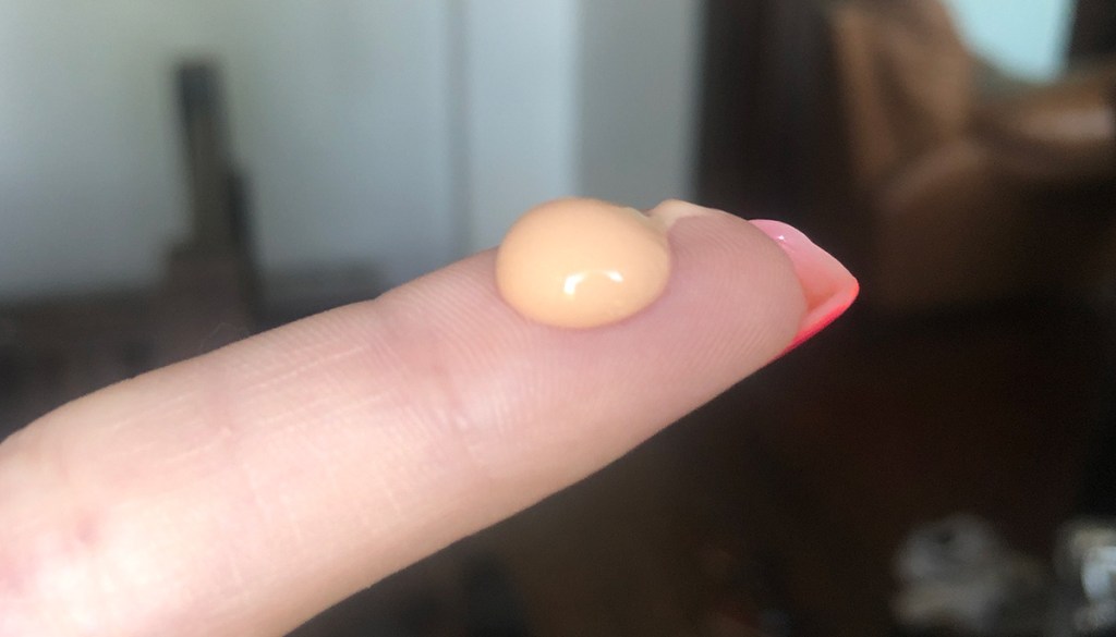 primer drop on fingertip