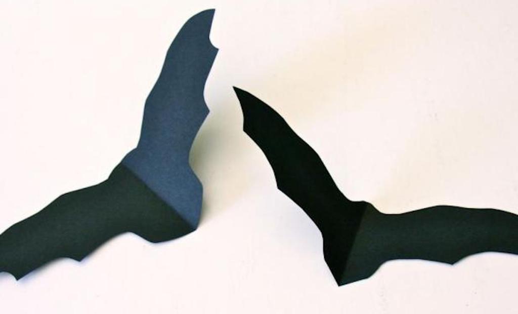 black paper bat front porch decor