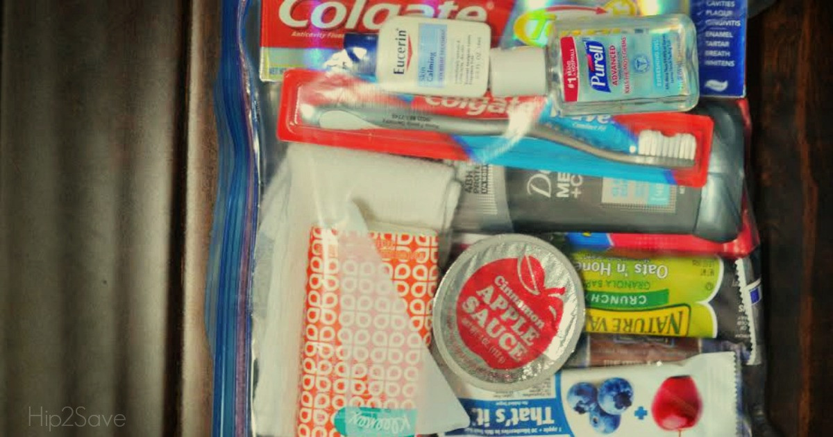 toiletries inside blessing bag