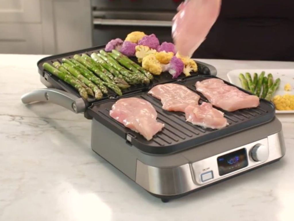 cuisinart griddler five chicken with asparagus