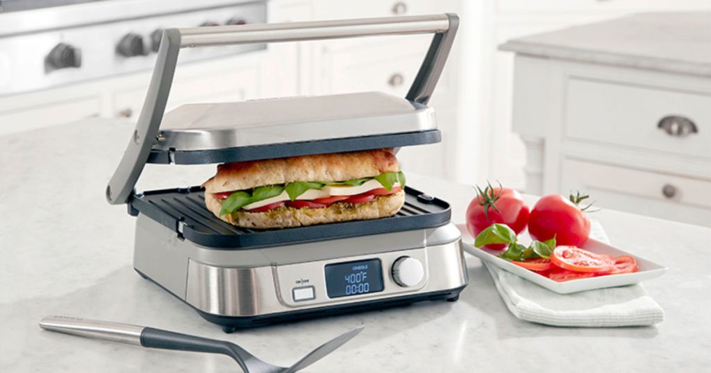 cuisinart griddler five pressing sub with tomatoes by in kitchen