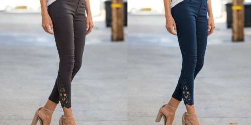 Amaryllis Chic Crochet-Accent Jeggings Only $19.99 at Zulily (Regularly $60)