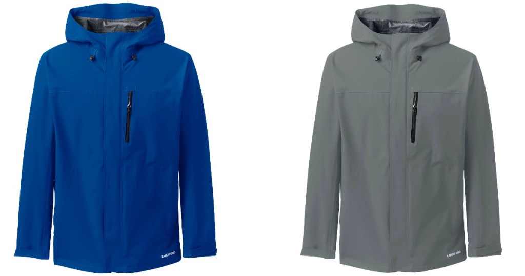 two lands end men's rain jackets