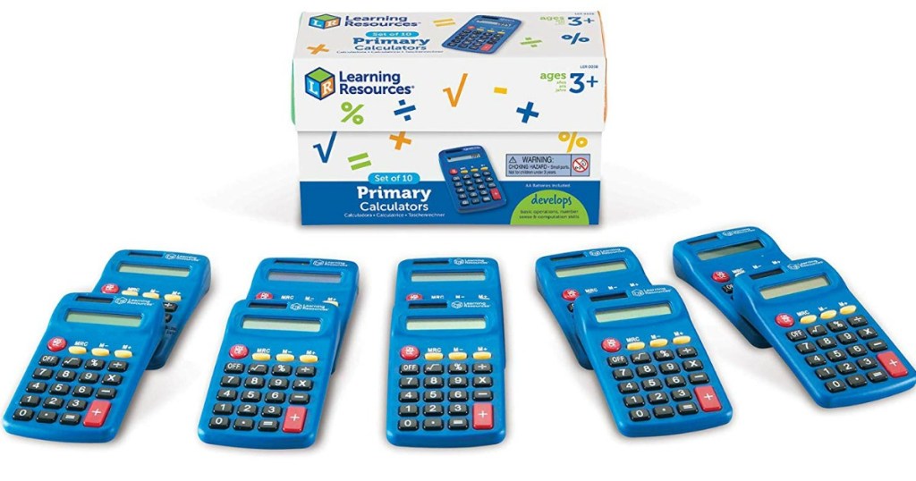 10 calculators and box