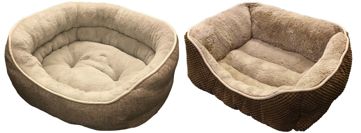 small round and square pet beds