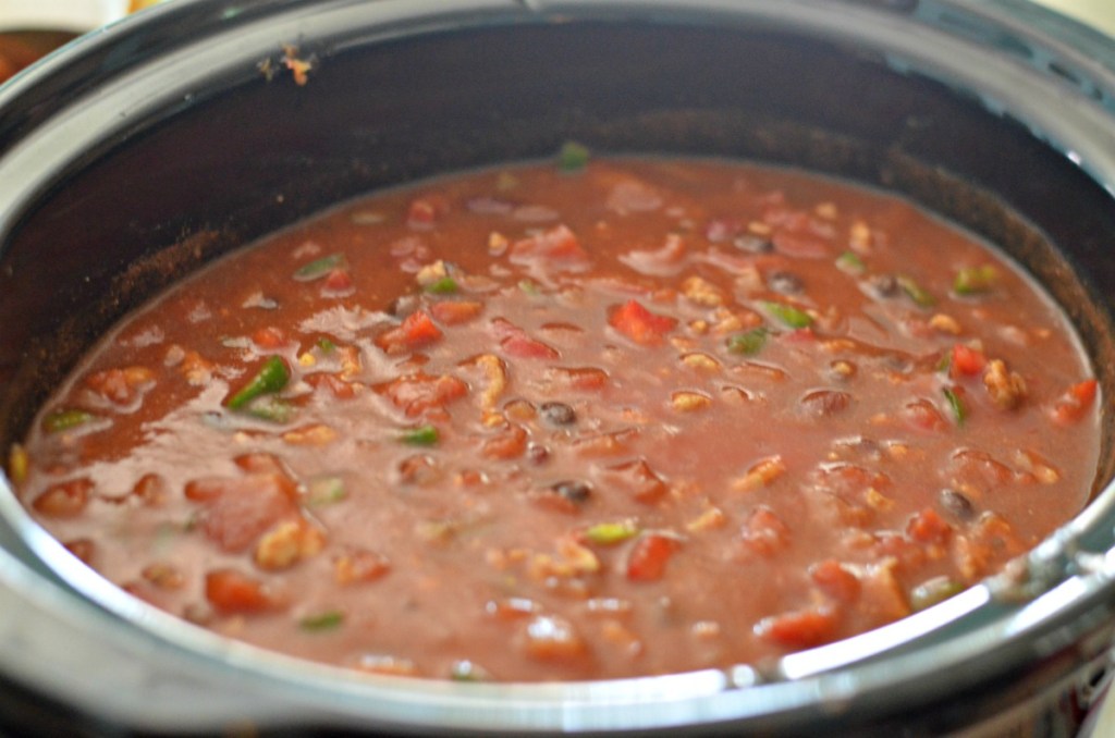 slow cooker with pumpkin chili