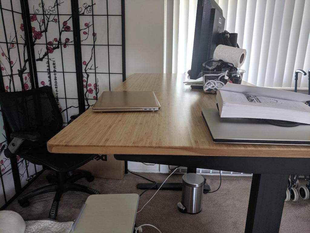 standing onlineputer desk with wood top 