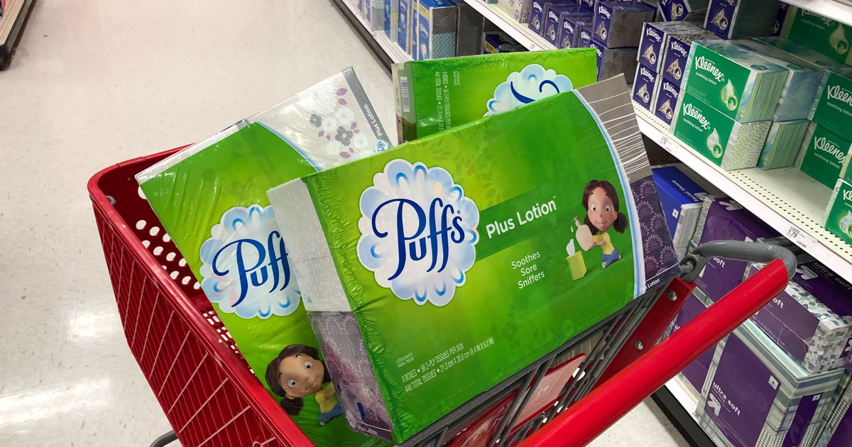 puffs tissue multipacks in Target cart