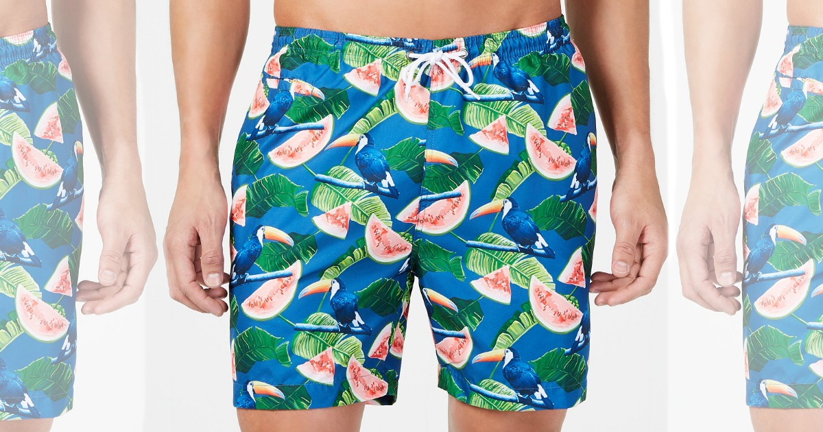 watermelon swim trunks