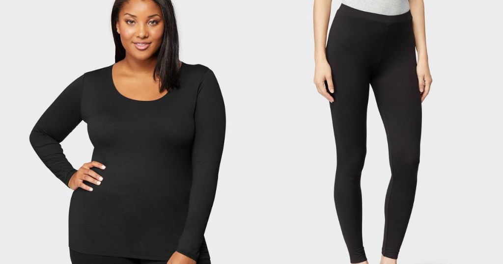 woman wearing black long sleeved shirt and woman wearing black leggings