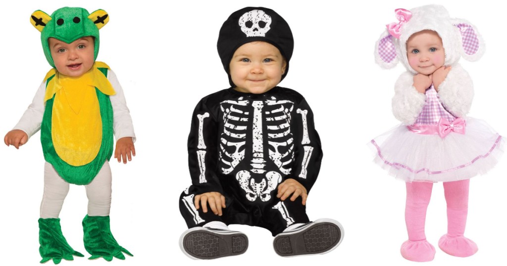 3 kids wearing target baby costumes