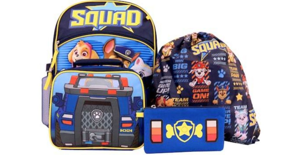 Kids Paw Patrol Backpack Set