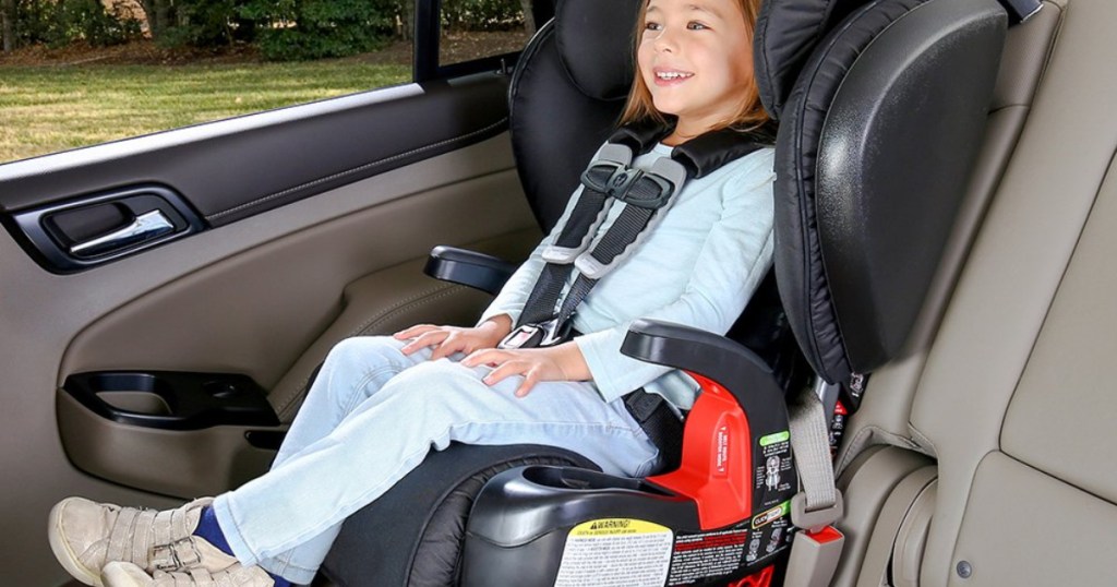 girl sitting in britax pinnacle car seat