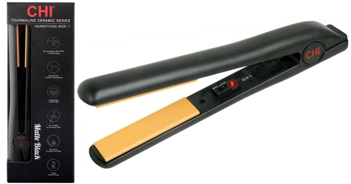 chi 1" tourmaline ceramic flat iron in and out of box