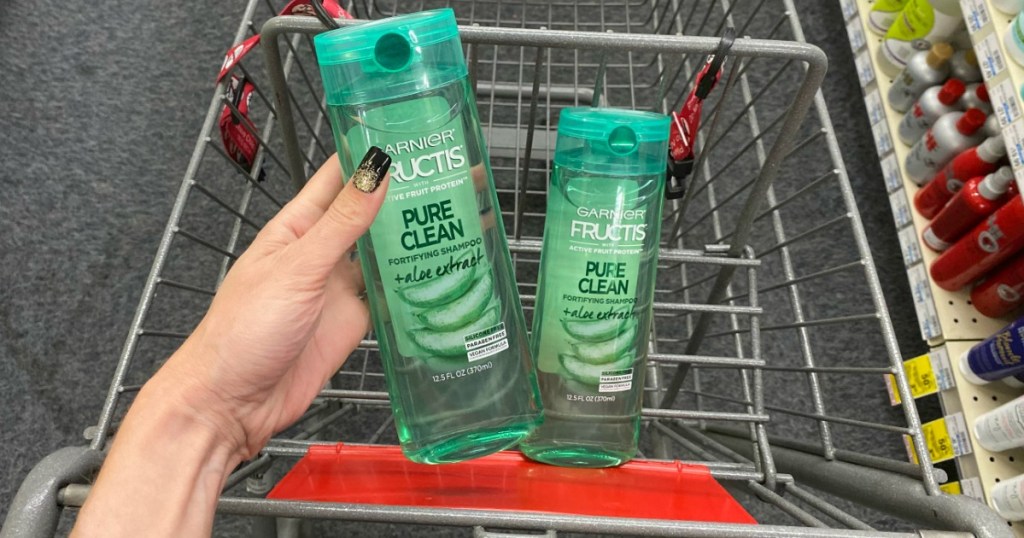 Garnier Fructis Shampoo & Conditioner in cart at CVS