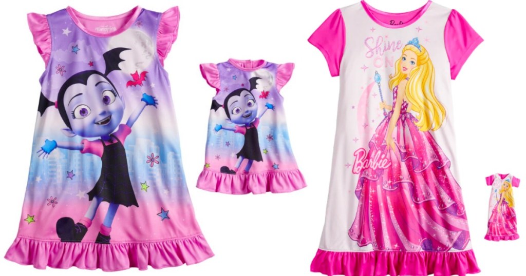 kids character matching pajama sets 