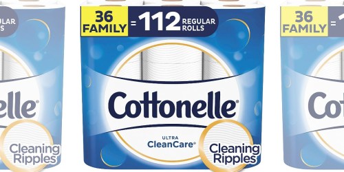 Cottonelle Toilet Paper 36 Family+ Rolls Just $15.18 Shipped on Amazon | Equals 112 Regular Rolls