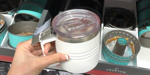 Crofton Stainless Steel Vacuum Insulated Mug Only $5.99 at ALDI | onlinepare to YETI