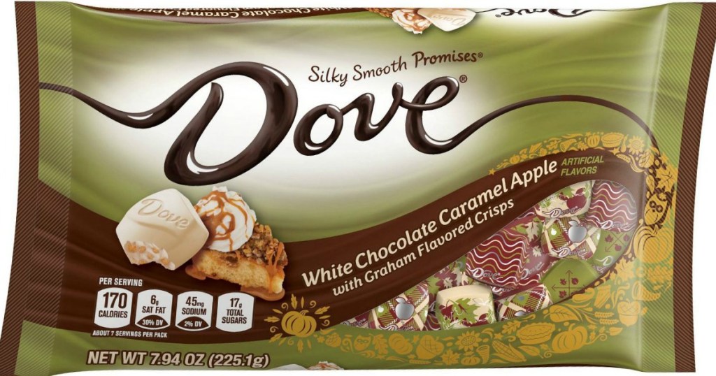 Bag of Dove Promises White Chocolate Caramel Apple candies