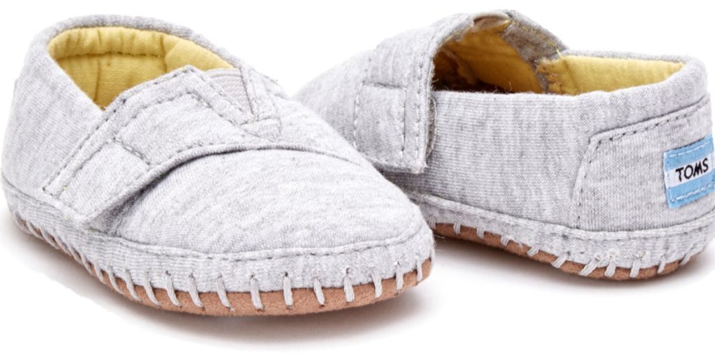 Grey Jersey Tiny TOMS Crib Alpargatas