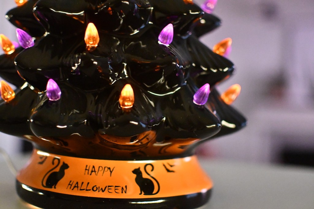 Halloween Ceramic Tree showing base