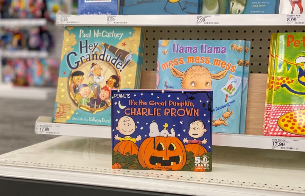 It's the Great Pumpkin, Charlie Brown book on shelf