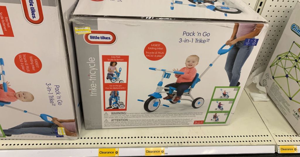 Little Tikes Pack n Go Trike on shelf