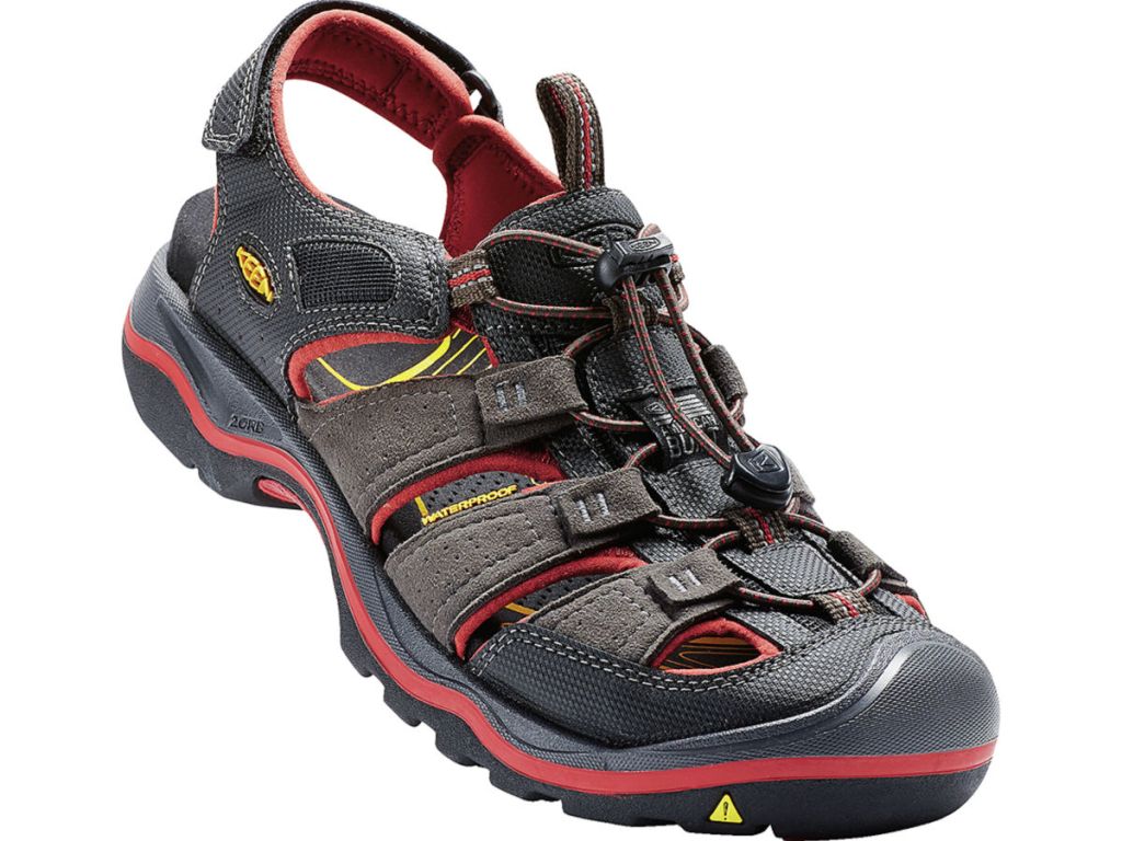 Mens Black & Brick Red Rialto II H2 Sandal