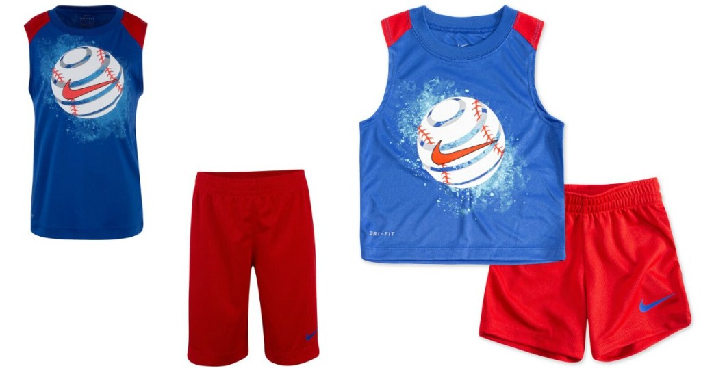 Nike boys baseball short sets