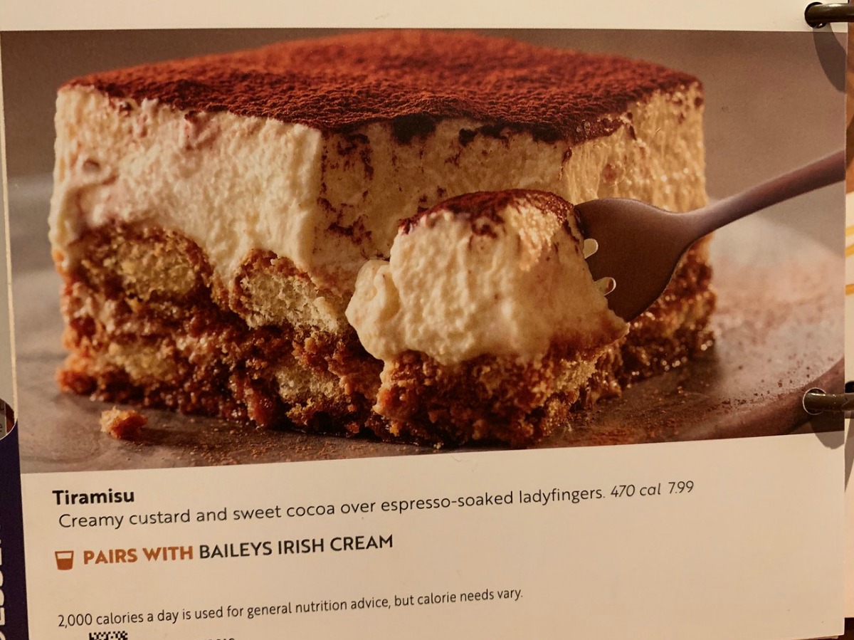 Tiramisu in Olive Garden Dessert Menu