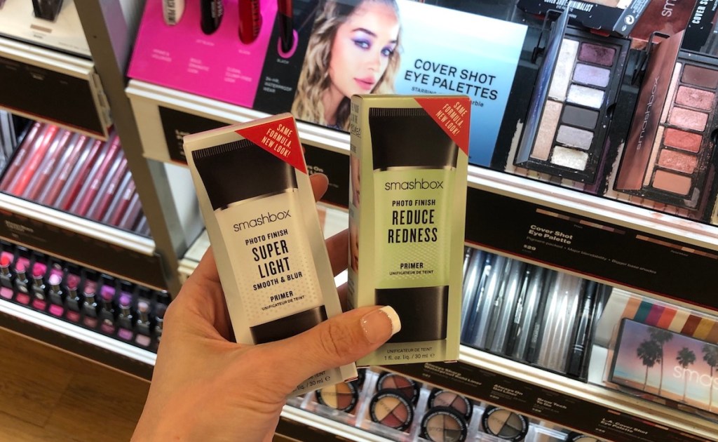 hand holding Smashbox Primers