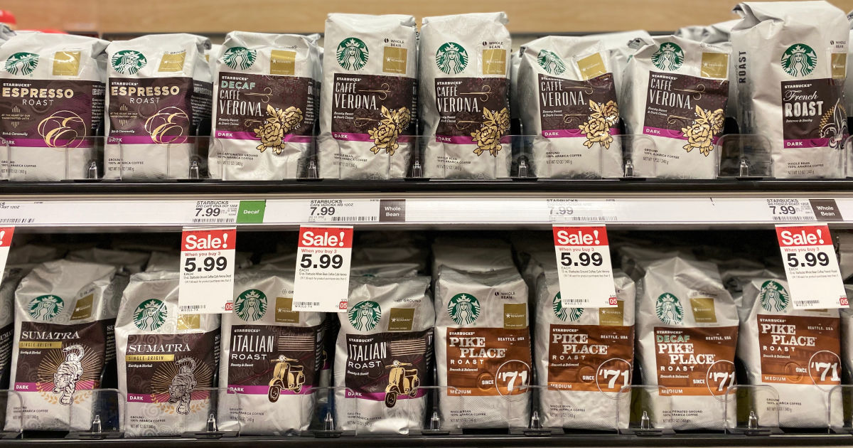 starbucks bagged coffee on shelf at target