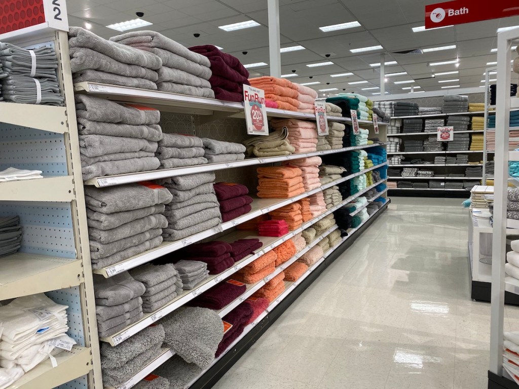 Towel Aisle at Target