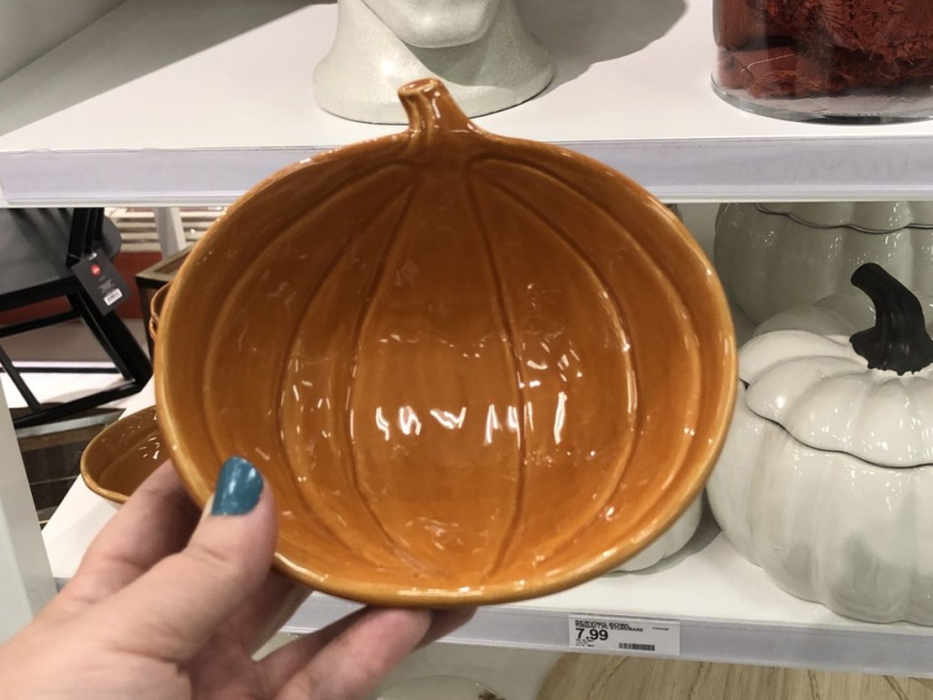 13oz Stoneware Pumpkin Candy Dish