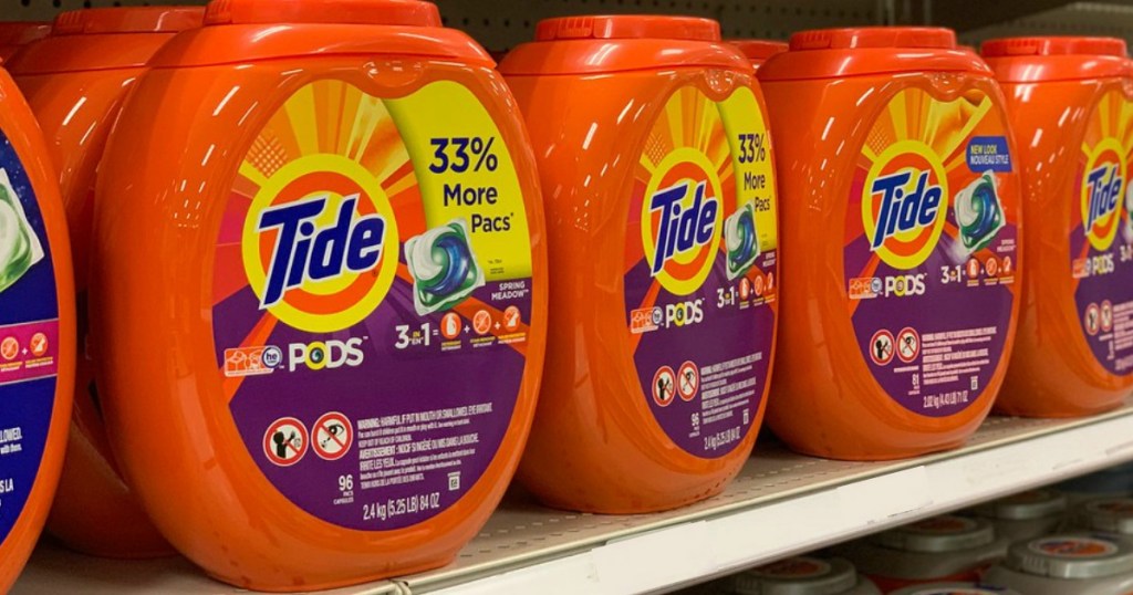 Tide PODS 96ct on a shelf