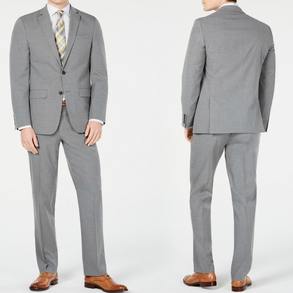 Van Heusen Men's Slim Fit Suit in gray