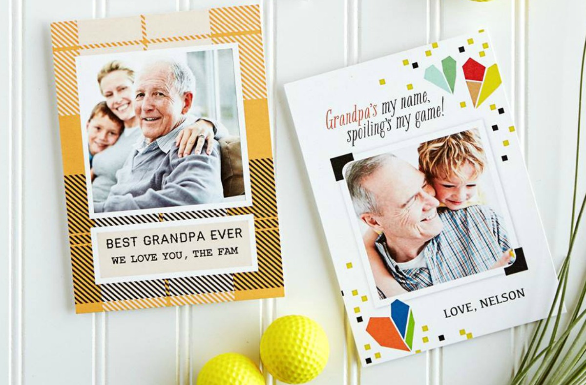 Walgreens premium photo cards for grandpa