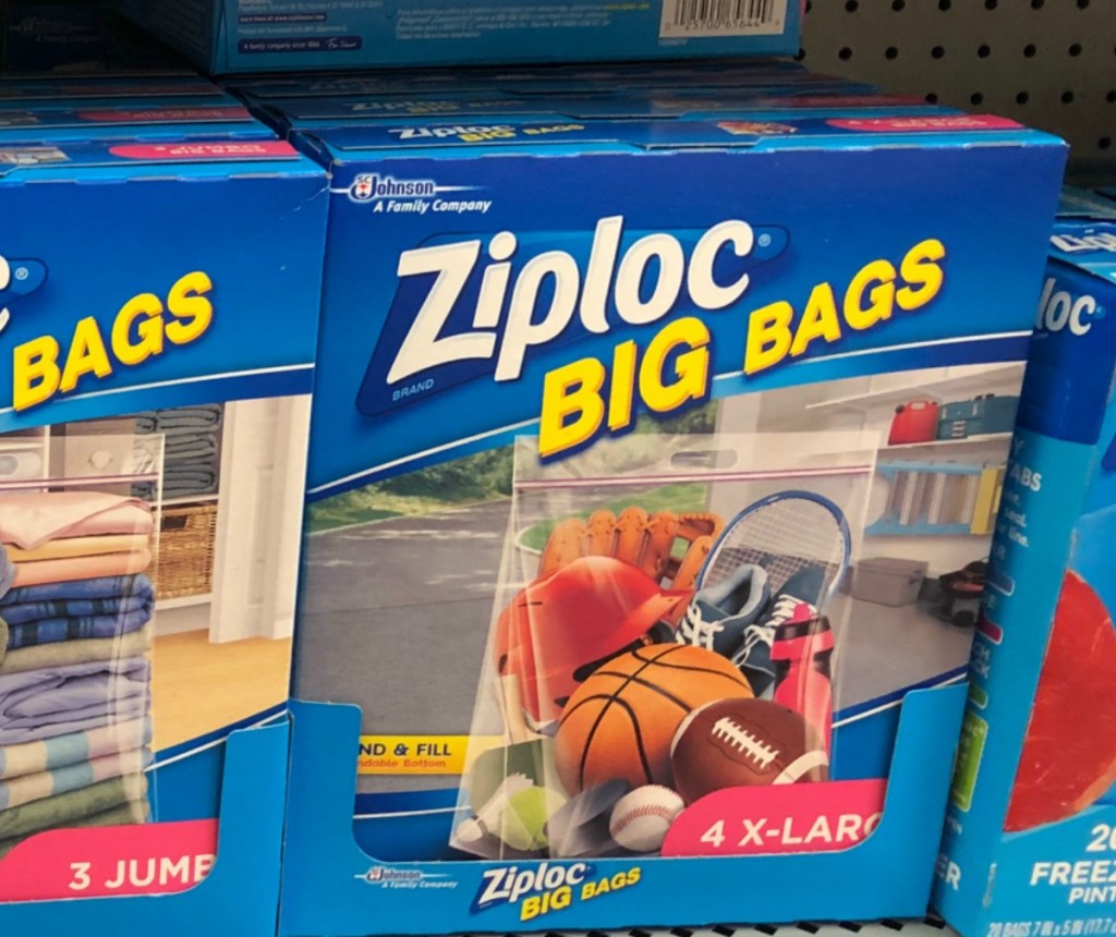 Ziploc Big Bags 4-pack in package on display in store