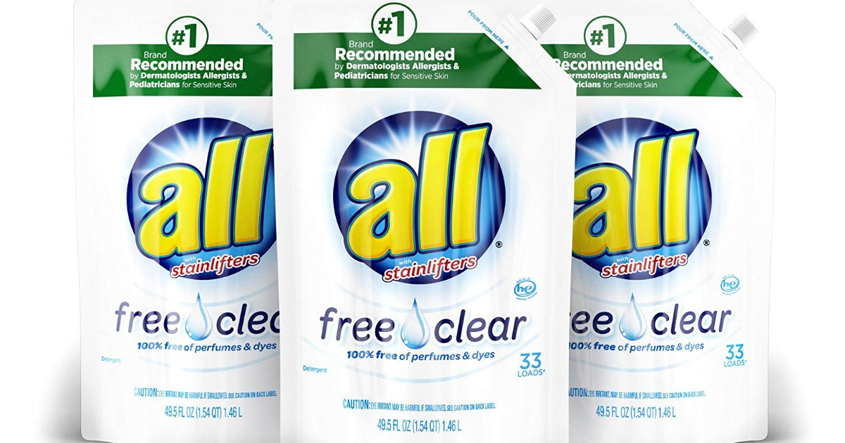 all liquid laundry detergent pouches