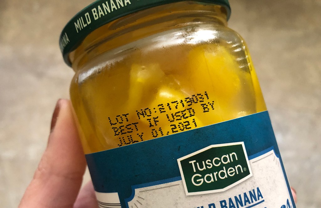 best if used by label on peppers jar