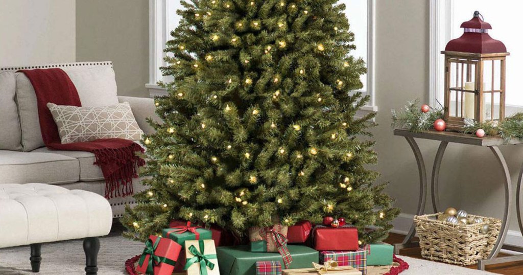 pre lit spruce christmas tree 6 ft best choice products