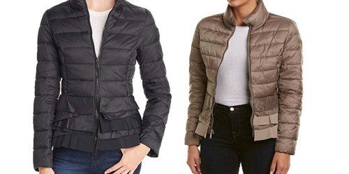 Tahari Women’s Ruffle Puffer Coats Only $59.99 at Zulily