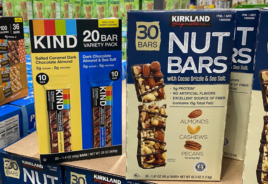 box of costco nut bars