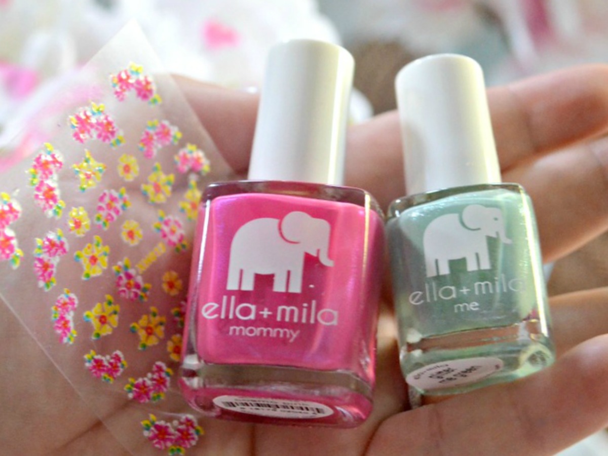 ella + mila nail polish bottles in Spring colors